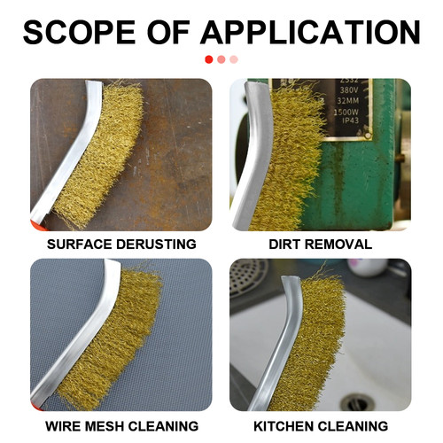 JLD Sikat Baja Sisir Kawat Bengkok Kuningan Wire Brush Sikat Pembersih
