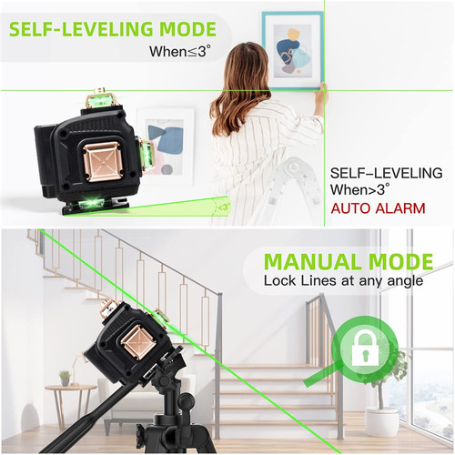 JLD LASER LEVEL 4D 16 Line Self Leveling Garis Pakai Remot  2Baterai