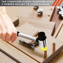 JLD 25/30/35/40MM Palu Karet Double Face Rubber Mallet Hammer Palu Granit