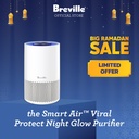 Breville the Smart Air Viral Protect Night Glow Purifier - Penyaring Pembersih Penjernih Udara Hemat Energi Kontrol Wifi Aromaterapi Lampu Tidur