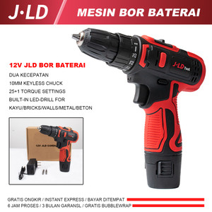 JLD 12V new mesin bor baterai 10mm bor murah cordless drill kayu beton
