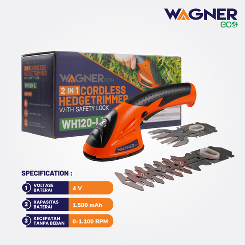 WAGNER ECO Cordless Hegdetrimmer 4V (WH-120Li) + TIP TOP THT-CR468
