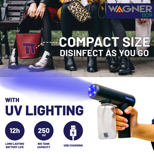 WAGNER ECO Cordless Nano Spray Gun Disinfectant + UV Lighting (WS-060)