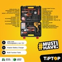 TIP TOP Cordless Drill / Mesin Bor Baterai set 100pcs 12V (BMT-120SE)