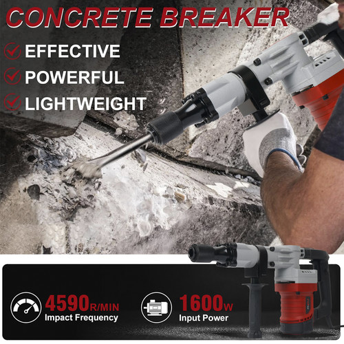 JLD 1600W Mesin bor bobok tembok J38 Mesin Rotary Hammer Impact Jack hammer Drill Bor Palu