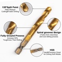 JLD Mata Bor 6PCS Pembuat Ulir Drat Hex Twist Spiral Tapper Baut Bit