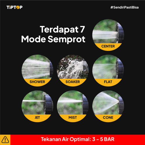 TIP TOP Set Gardening Sprayer Car Wash 7 Mode / Set Penyemprot Air Untuk Tanaman Cuci Kendaraan 7 mode GHN-001