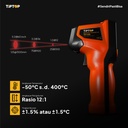 TIP TOP TIT-400 Infrared Thermometer / Thermometer Infrared Digital Non Contact / Digital Infrared Thermometer / Laser Termo Gun / Termometer Tembak Alat Ukur Pengukur Suhu
