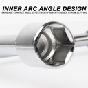 JLD Kunci Roda Palang 17x19x21x23MM 4Way Cross Kunci Shock Chrome Kualitas tinggi