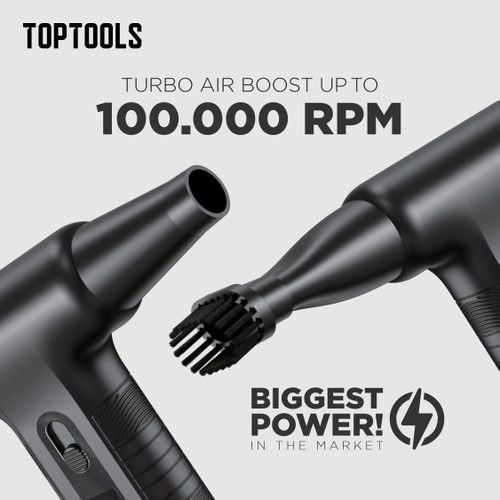 TOP TOOLS Cordless Air Duster Blower BAD-W06 / TIP TOP Pembersih Debu with LED Screen