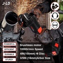 MESIN GERINDA BATRAI - CORDLESS BRUSHLESS ANGLE GRINDER