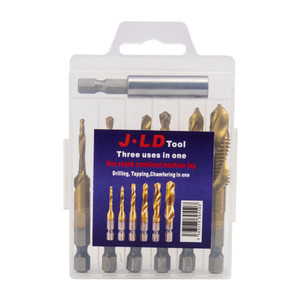 JLD Mata Bor 6PCS Pembuat Ulir Drat Hex Twist Spiral Tapper Baut Bit