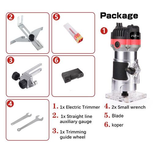 JLD Mesin Trimmer Profil Kayu Profile Router MT370 350W 110mm MT 370