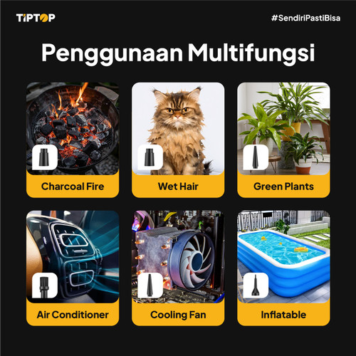 TIP TOP Cordless Air Duster Blower / Pembersih Debu Komputer PC Laptop BAD-120