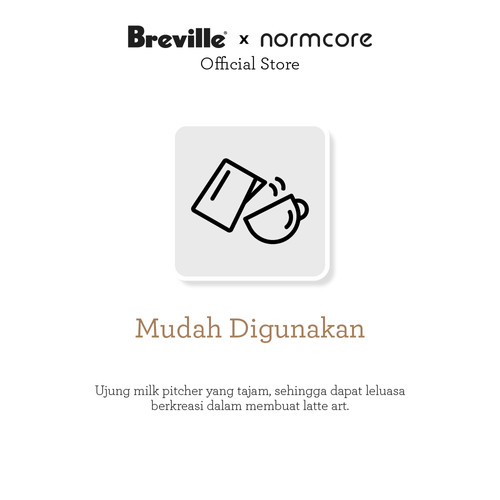Normcore Handleless Milk Pitcher Sharp Spout - Milk Jug Latte Art Kopi
