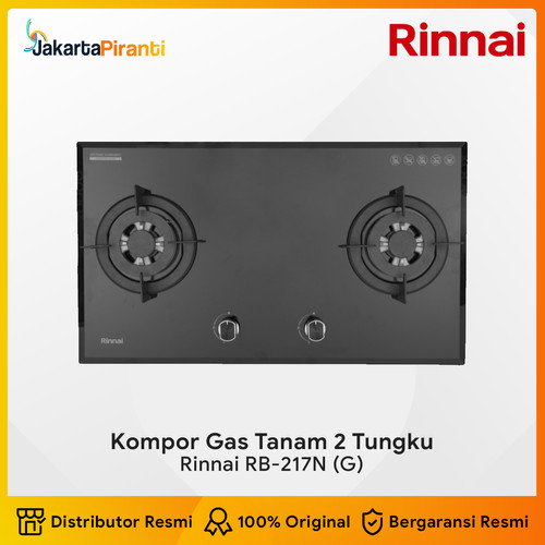 Built-in Gas Hob Kompor Gas Tanam 2 Tungku Rinnai RB-217N (G)