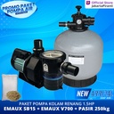 Paket Mesin Pompa Kolam Renang Sand Filter 1.5HP Emaux SB15 + V700