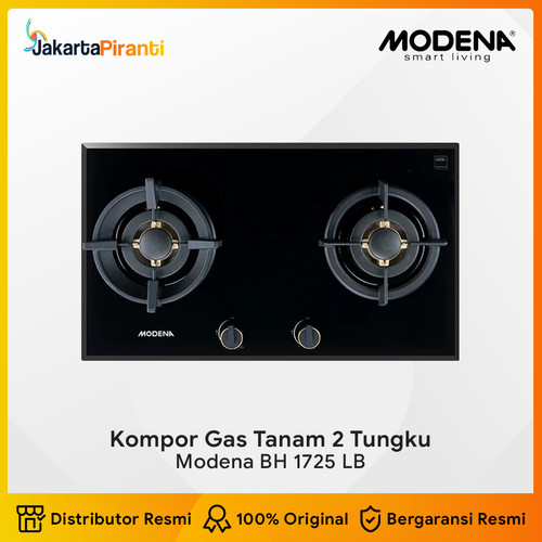 Built-in Gas Hob Kompor Gas Tanam 70 cm 2 Tungku Modena BH 1725 LB