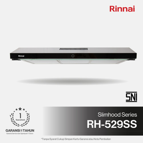 Cooker Hood Rinnai RH-529SS Slim Hood Penghisap Asap Kompor
