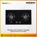 Kompor Gas Tanam 2 Tungku Built-in Gas Hob 70 cm Modena BH 2725 GABK