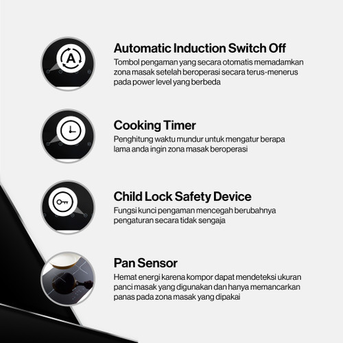 Built-in Induction Hob Kompor Tanam Induksi Rinnai RB-7013H-CB