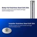 Mesin Pompa Celup Submersible Stainless 4 Inch 1.5HP Shimizu SS-423K BIT