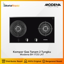 Kompor Gas Tanam Built-in Gas Hob 70 cm 2 Tungku Modena BH 1725 LAT