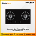 Kompor Gas Tanam Built-in Gas Hob 70 cm 2 Tungku Modena BH 4727