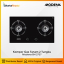 Kompor Gas Tanam Built-in Gas Hob 70 cm 2 Tungku Modena BH 2727