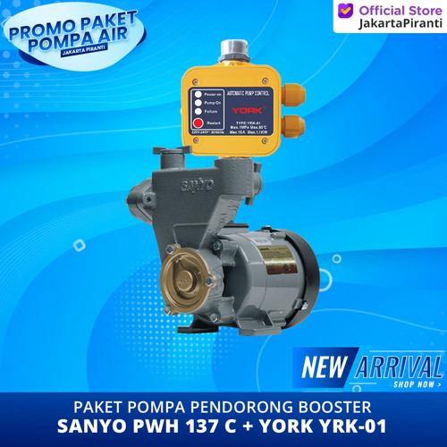 Paket Pompa Pendorong Shower / Booster 125 Watt Sanyo PWH 137 C
