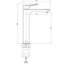 WASSER Single Lever Over Countertop Basin Mixer/Tap MBA-X330