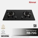 Rinnai Kompor Gas Built-in Tanam 2 Tungku Rinnai RB-72G Glass