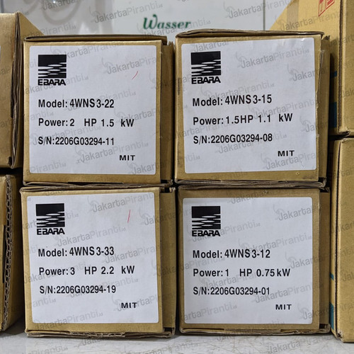 Mesin Pompa Submersible Pump 4 Inch EBARA 4WNS3-33 4X4 DOL 2.2KW 380V