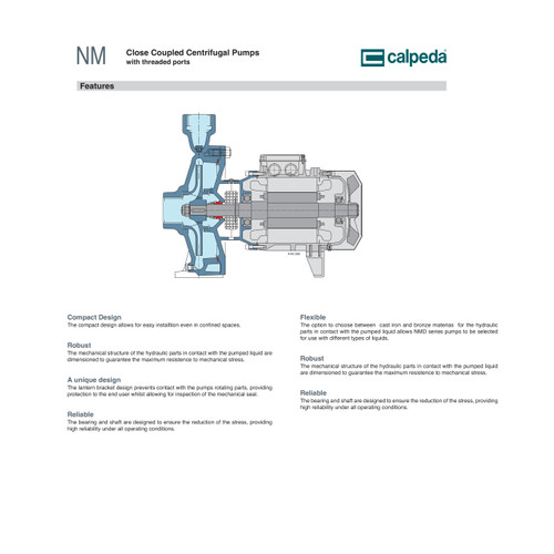 Mesin Pompa Air Transfer Centrifugal Water Pump Calpeda NM 25/12 AE