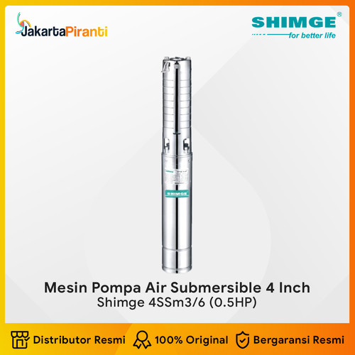 Mesin Pompa Submersible Satelit 4 Inch Stainless 0.5HP Shimge 4SSm3/6