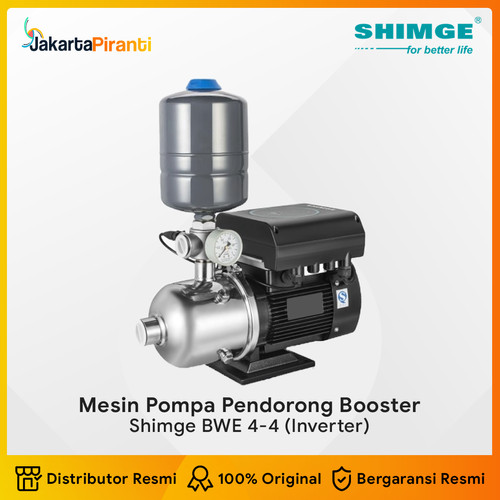 Mesin Pompa Air Shimge Booster Pump Inverter Stainless 1HP BWE 4-4