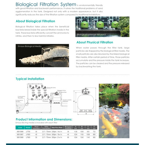 Filter Kolam Aquaculture Biological Series Filter Emaux LF800