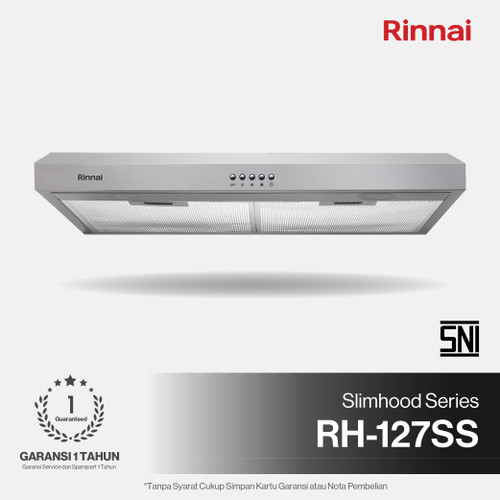 Cooker Hood Rinnai RH-127SS Slim Hood Penghisap Asap Kompor