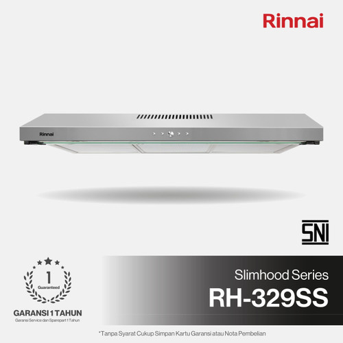 Cooker Hood Rinnai RH-329SS Slim Hood Penghisap Asap Kompor