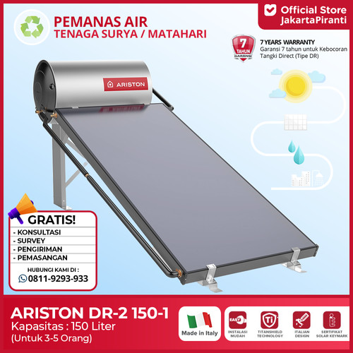 Pemanas Air Solar Water Heater Ariston Kairos Thermo Direct 150 Liter