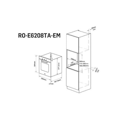 Oven Listrik Tanam Rinnai RO-E6208TA-EM