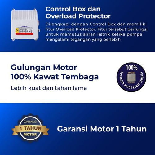 Mesin Pompa Air Celup Sumur Dalam Submersible Shimizu SPG07-226K BIT