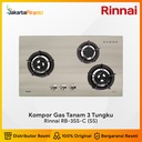 Built-in Gas Hob Kompor Gas Tanam 3 Tungku Rinnai RB-3SS-C (SS)