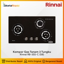 Built-in Gas Hob Kompor Gas Tanam 3 Tungku Rinnai RB-3SS-C (SB)