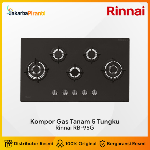 Built-in Gas Hob Kompor Gas Tanam 5 Tungku Rinnai RB-95G