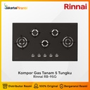 Built-in Gas Hob Kompor Gas Tanam 5 Tungku Rinnai RB-95G