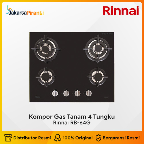 Built-in Gas Hob Kompor Gas Tanam 4 Tungku Rinnai RB-64G