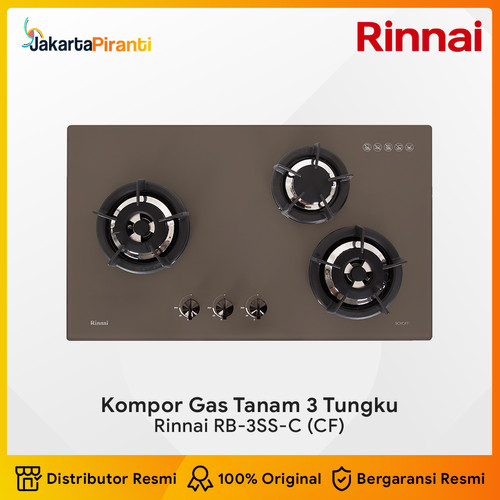 Built-in Gas Hob Kompor Gas Tanam 3 Tungku Rinnai RB-3SS-C (CF)