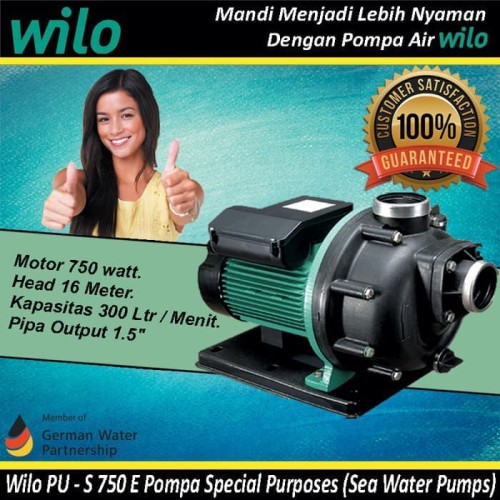 Pompa Air Laut Sea Water Application WILO PU-S750E / WILO PU-S750 E