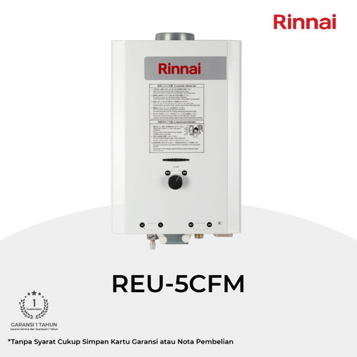 Water Heater Gas Rinnai Tekanan Rendah Low Pressure REU-5CFM